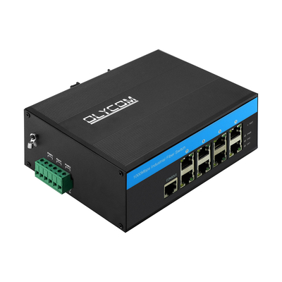 8 Port Managed DC48v Βιομηχανικός διακόπτης Ethernet Din Rail Gigabit για εξωτερικούς χώρους