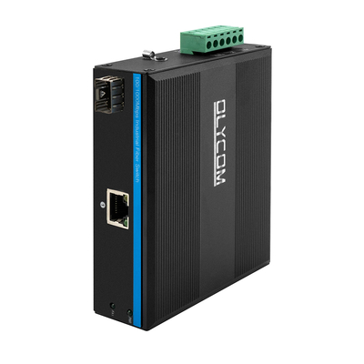 Εξωτερικός μετατροπέας μέσων βιομηχανικού Ethernet με 2 θύρες Poe PSE 15.4W 30W για κάμερες IP