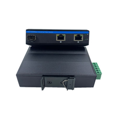 2 βιομηχανικό σημείο εισόδου διακοπτών Ethernet λιμένων RJ45, διακόπτης ινών IP40 Unmanaged