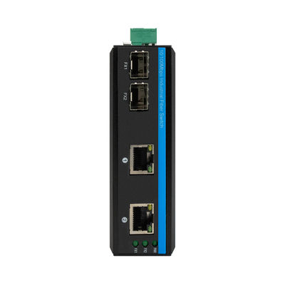 Βιομηχανικός διακόπτης 2 δικτύων CE 10/100Mbps λιμένας SFP και λιμένας 2 Ethernet