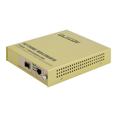 Μετατροπέας μέσων ραφιών αυλακώσεων SFP, ενιαία ίνα τρόπου 1310nm στο μετατροπέα Ethernet
