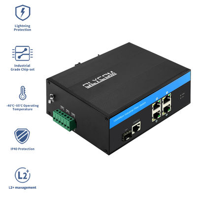 Βιομηχανικός 5-Port Gigabit Smart Managed Ethernet Switch με θύρες SFP, με βαθμολογία IP40