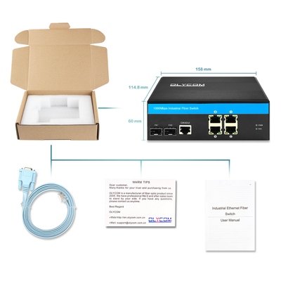 Gigabit Industrial Managed Ethernet Switch 2.5G Fiber SFP Uplink IP40 DC24V