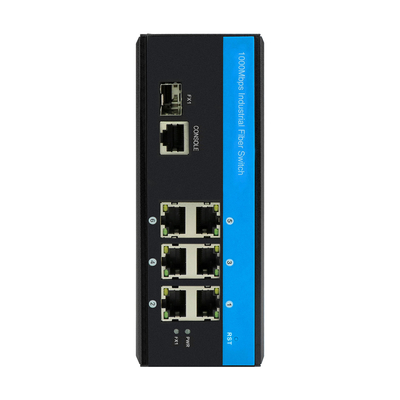 Διαχειριζόμενος Gigabit Ethernet Switch 2.5G Fiber Din Rail DC12V Υποστήριξη CLI SNMP ERPS