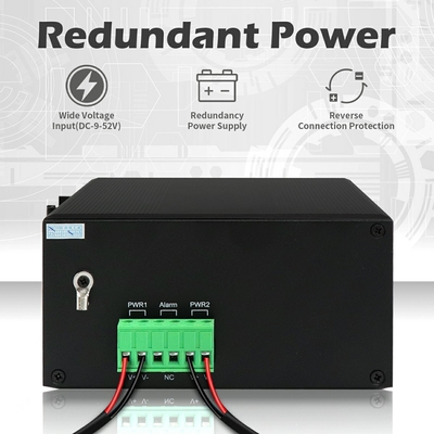 Gigabit Industrial Managed PoE Switch 7 Port με διαχειρίσιμο δαχτυλίδι ινών 2.5G
