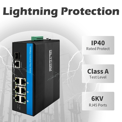 Gigabit Industrial Managed PoE Switch 7 Port με διαχειρίσιμο δαχτυλίδι ινών 2.5G