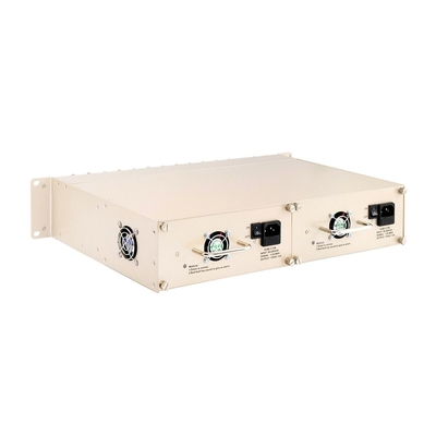 16 Slot Media Converter Rack Τάξι 19 ιντσών 2U Διπλή ισχύς 48V/220V