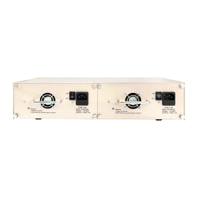 16 Slot Media Converter Rack Τάξι 19 ιντσών 2U Διπλή ισχύς 48V/220V