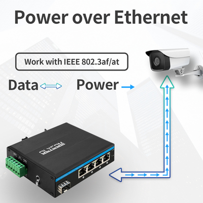 Το σημείο εισόδου Gigabit δικτύων SFP μεταστρέφει τη δύναμη πάνω σε Ethernet 4+1 λιμένες