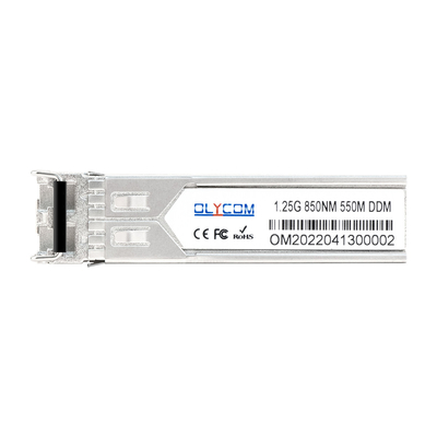 Βιομηχανικό 1.25G SFP 1000Base-SX 850nm MMF πολλαπλού τρόπου 550m διπλό LC DDM για υπαίθριο