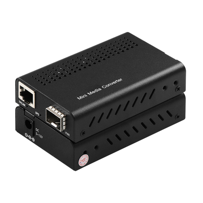 Μετατροπέας πολυμέσων 1G 10G μη διαχειριζόμενου χαλκού SFP+ Fiber Ethernet DC12V με DIP