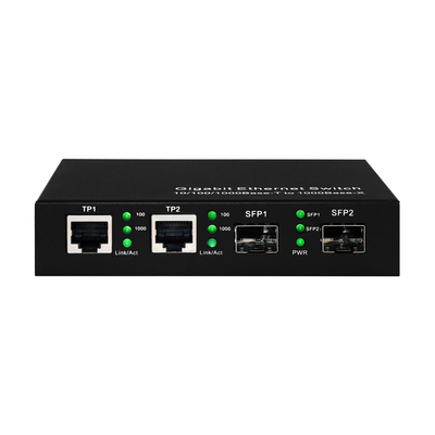 Εμπορικός διακόπτης Ethernet Gigabit 4 θύρες Sfp Οπτική ίνα μη διαχειριζόμενη DC5V