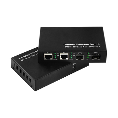 Εμπορικός διακόπτης οπτικών ινών Ethernet 4 θυρών Sfp Unmanaged Gigabit