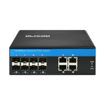 1G/2.5G Industrial Managed Ethernet Switch 8 SFP Fiber 4 Gigabit Ethernet έξυπνο διαχειριζόμενος