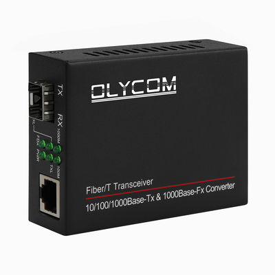 1G SFP μετατροπέας μέσων ενημέρωσης Gigabit Fiber Optic Ethernet μη διαχειριζόμενο Μίνι μέγεθος Μαύρο DC5V CE