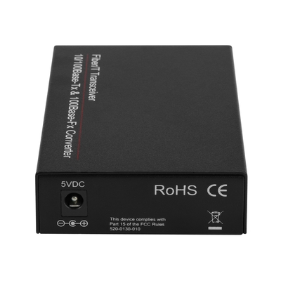 1G Μη διαχειριζόμενος μετατροπέας Ethernet οπτικών ινών SFP Mini Size Black DC5V
