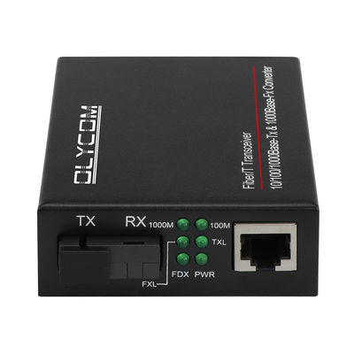Μετατροπέας πολυμέσων Mini Single Core 100/1000M Unmanaged Single Mode Μαύρο CE DC5V