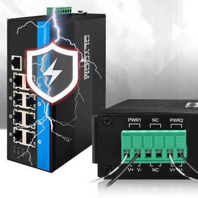 8-Port Managed PoE Switch Gigabit Network 240W Active PoE Rugged Case Vitesse Chipset CE