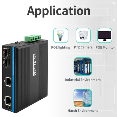 4 θύρες Gigabit μη διαχειριζόμενος διακόπτης Ethernet 100/1000M Fiber Auto-Adaptive Din Rail
