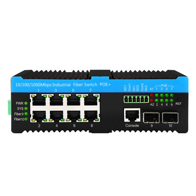 Gigabit 802.3bt PoE Διαχειριζόμενο 8 Port Switch 2.5G Fiber Web L2 Διαχειριζόμενο χωρίς ανεμιστήρα 720W