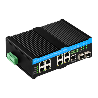 Gigabit L2 Διαχειριζόμενος 90W PoE Switch 10 Port με 2 Combo Ports Rugged 48V Active PoE