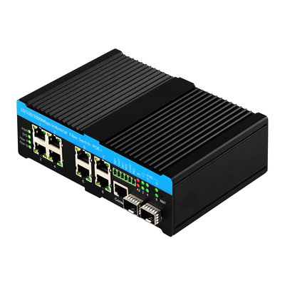 Gigabit L2 Διαχειριζόμενος 90W PoE Switch 10 Port με 2 Combo Ports Rugged 48V Active PoE