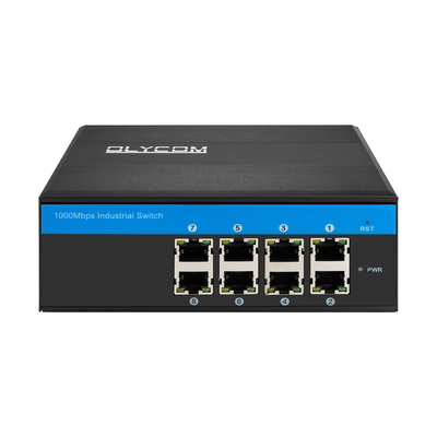 Το ε-σημάδι διακοπτών DIN Gigabit Ethernet Unmanaged έλεγξε τη βιομηχανική τραχιά περίπτωση