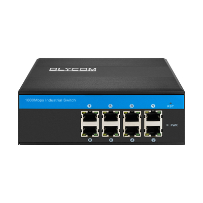 E-Mark Industrial Network Switch 8 Port Gigabit Ethernet μη διαχειριζόμενο ανθεκτικό σιδηρόδρομο