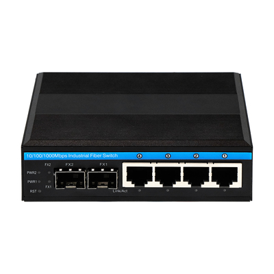 6 θύρες Gigabit Διαχειριζόμενος σκληρυμένος διακόπτης δικτύου συμπαγές μέγεθος διπλή ισχύς DC12V