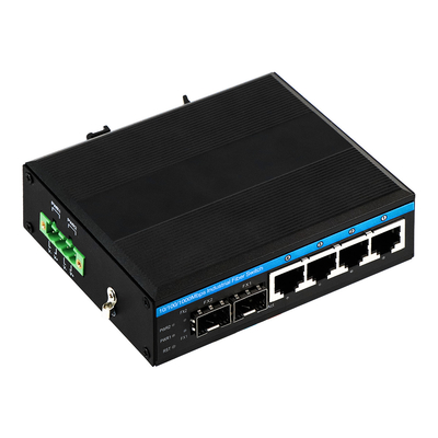 6 θύρες Gigabit Διαχειριζόμενος σκληρυμένος διακόπτης δικτύου συμπαγές μέγεθος διπλή ισχύς DC12V