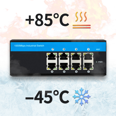 IM-WS080GE 8 θύρες E-Mark Ethernet Switch Gigabit Unmanaged Din Mounted 24V εισροή