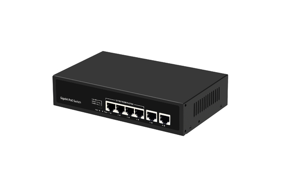 6 θύρες Gigabit DC52V 1.25A POE Ethernet Switch 12Gbps AC 100~240V