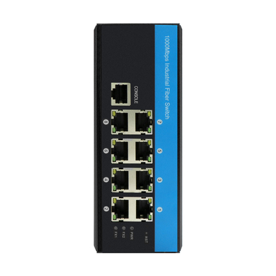 8 Port Managed DC48v Βιομηχανικός διακόπτης Ethernet Din Rail Διακόπτης δικτύου gigabit