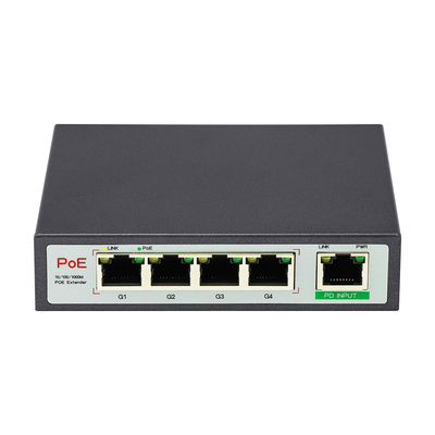 4-Port Gigabit PoE Extender 60W PD Uplink Repeater για κάμερες PoE IP Συσκευές δικτύου