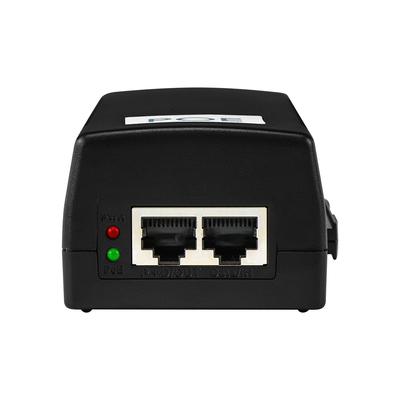 Εμπορικός 60W Gigabit PoE Injector Mid Span 48V έξοδος επιφάνειας εργασίας 15.4W/30W συμβατός