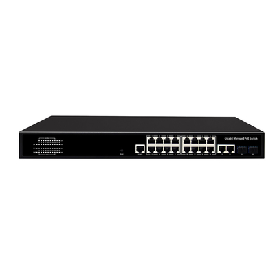 16 θύρες Gigabit Managed PoE Switch Commercial 1U Rack 300W με 2 SFP/RJ45 Uplink