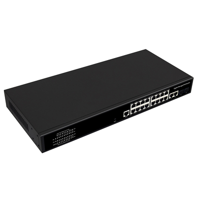 16 θύρες Gigabit Managed PoE Switch Commercial 1U Rack 300W με 2 SFP/RJ45 Uplink