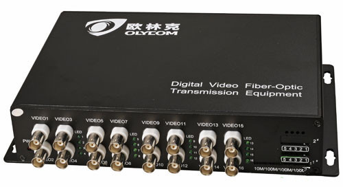 Οπτικός πομπός μεταφοράς και δέκτη βίντεο BNC μετατροπέας WDM αναλογικό 16ch για ψηφιακή κάμερα CCTV