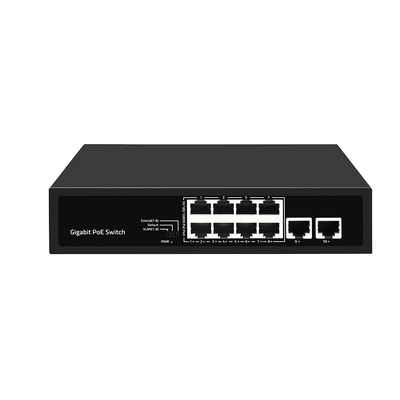 8 θύρες Gigabit PoE Network Switch VLAN 250-μέτρων AI PoE 120W Προϋπολογισμός μη διαχειριζόμενος