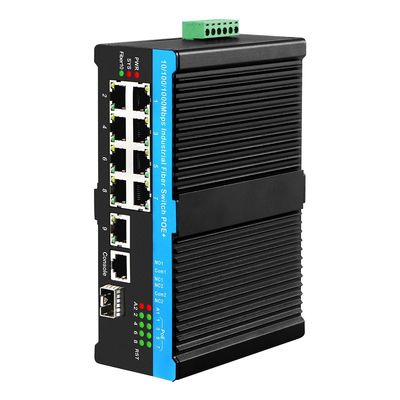 8 θύρες Ultra PoE L2 Διαχειριζόμενος διακόπτης ERPS 2.5G δαχτυλίδι με 1*SFP/RJ45 Uplink PoE Af/At/Bt