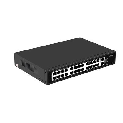 24 θύρες CCTV Poe Switch μη διαχειριζόμενο 100M Fast Ethernet Rack Τύπος 300W Budget AC Input
