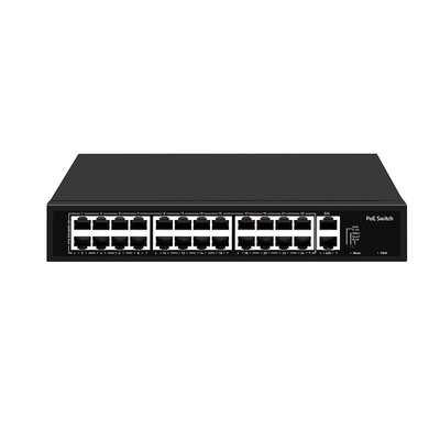 24 θύρες CCTV Poe Switch μη διαχειριζόμενο 100M Fast Ethernet Rack Τύπος 300W Budget AC Input