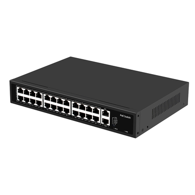 24 θύρες CCTV Poe Switch μη διαχειριζόμενο 100M Fast Ethernet Rack Τύπος 300W Budget AC Input
