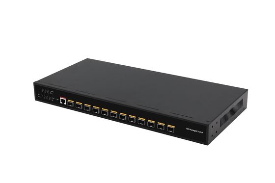 Δικτυακό τόπο 12 Θύρα 10G L3 Διαχειριζόμενος διακόπτης 12* SFP+ θύρες Οπτικός διακόπτης ινών