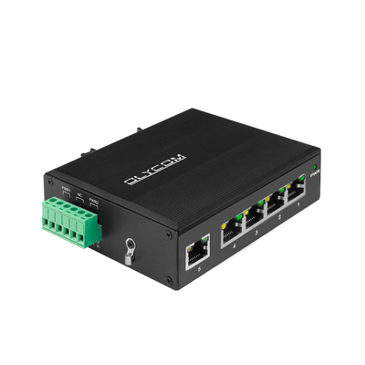 E-Mark 5 Port PoE Switch DIN Gigabit Ethernet 120W 15.4W/30W μη διαχειριζόμενο CE