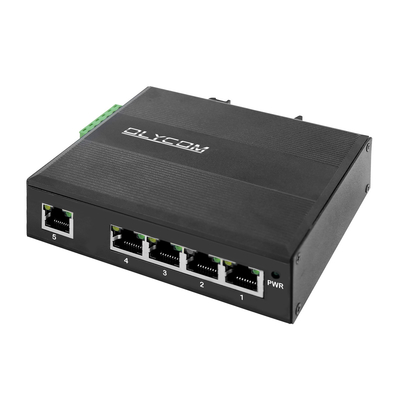 E-Mark 5 Port PoE Switch DIN Gigabit Ethernet 120W 15.4W/30W μη διαχειριζόμενο CE