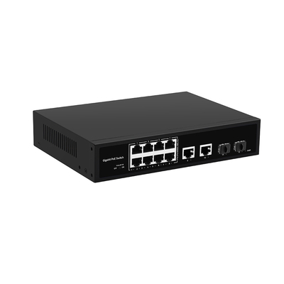 8 θύρες PoE Fiber Switch Gigabit μη διαχειριζόμενος 120W Προϋπολογισμός 250 μέτρων PoE Extender