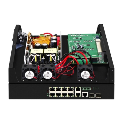 8 θύρες Poe Switch με 90W διαχειριζόμενες 2*2.5Gb θύρες SFP+2 θύρες combo POE fiber switch