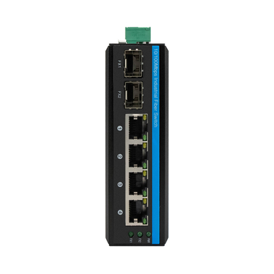 Βιομηχανικό μη διαχειριζόμενο PoE Switch Fast Ethernet SFP Fiber Rugged Network 120W DC48V