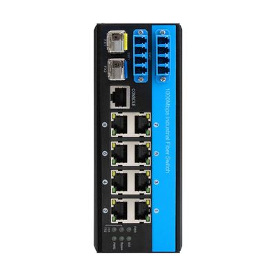 8 Port Industrial Managed Ethernet Switch με 2x2.5G LC Fiber Port και D2x2B Bypass για τηλεπικοινωνίες και δίκτυα ασφαλείας